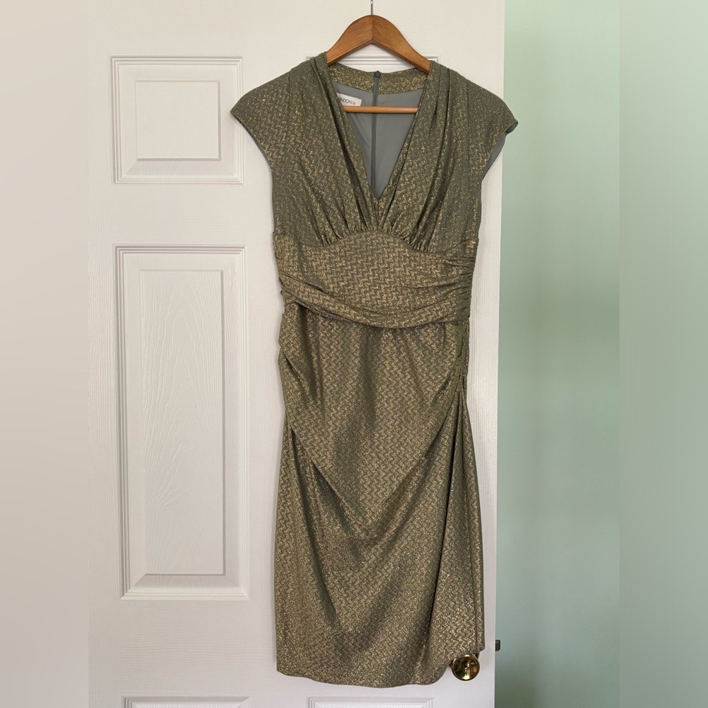 Maggy London Gold Midi Dress